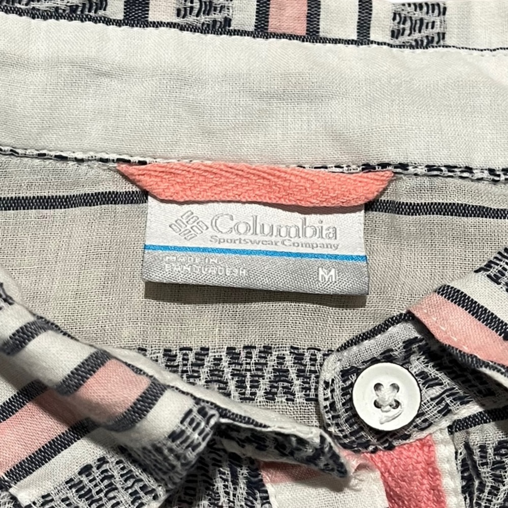 NWT Columbia Striped Half Button Up Top | Women's M - Picture 5 of 8